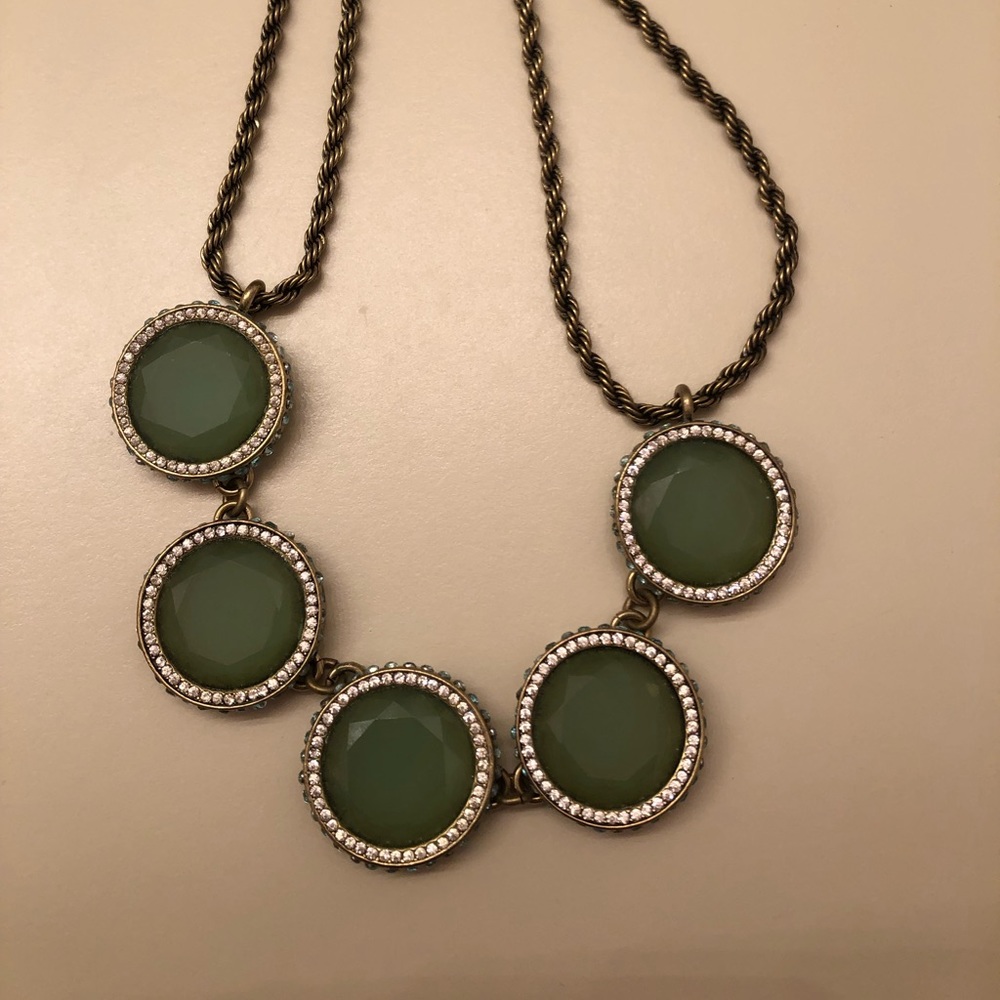 Unique Green Circle Necklace